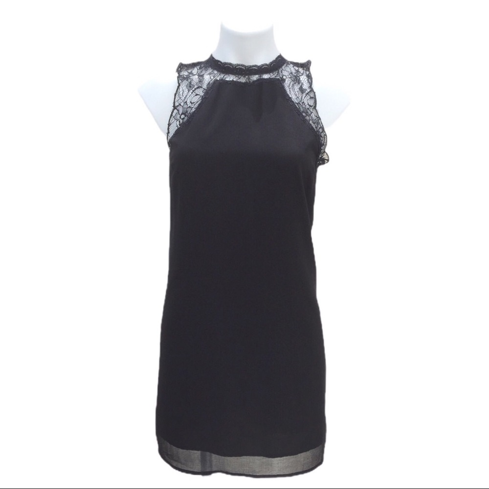 Anthropologie Pins & Needles black high neck dress